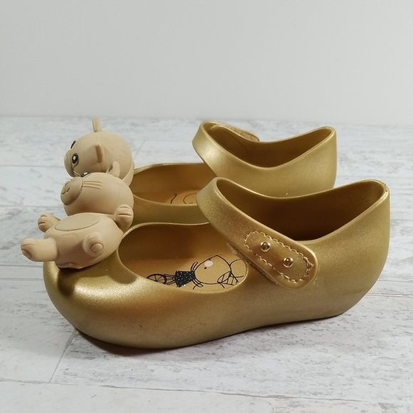 Mini Melissa Sz 9 Mary Jane Style Flats Kitten Cat - Picture 2 of 11